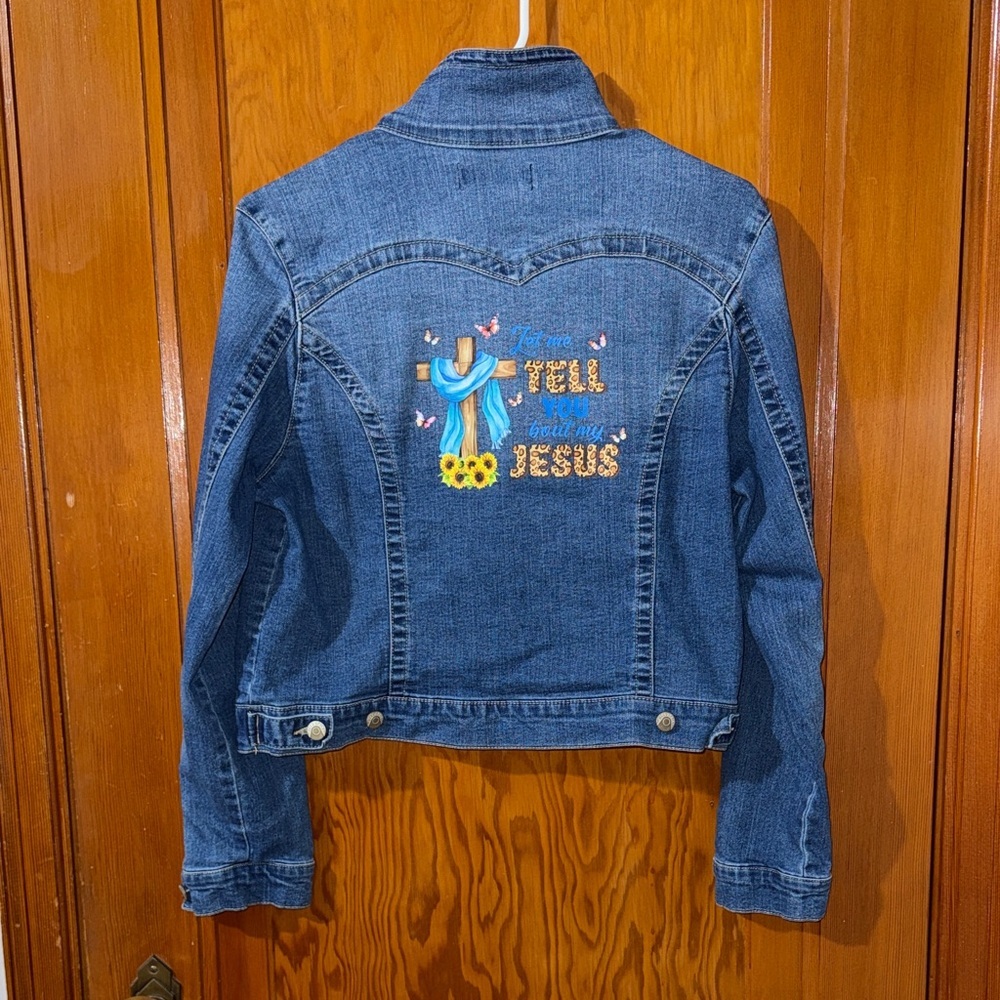 Bluespice Denim Jacket with Embroidered Design